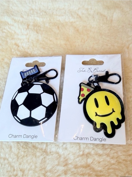 Ink & Barrel Other - 2 Ink & Barrel Yellow Smiley Pizza Charm Dangle for Kids - Ink & Barrel